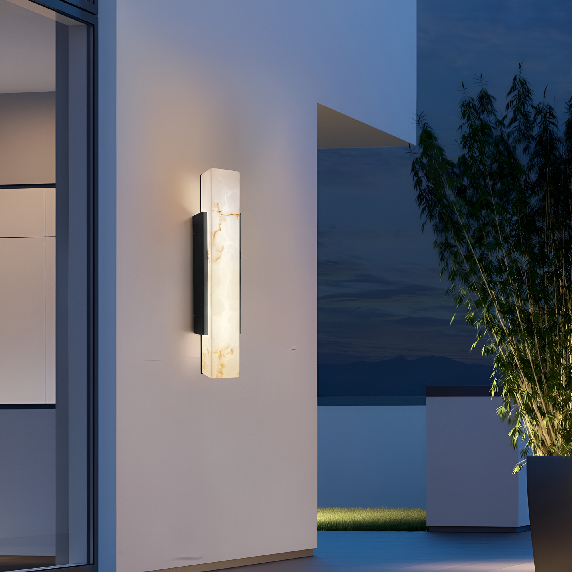 Zoya Outdoor Marble Wall Light