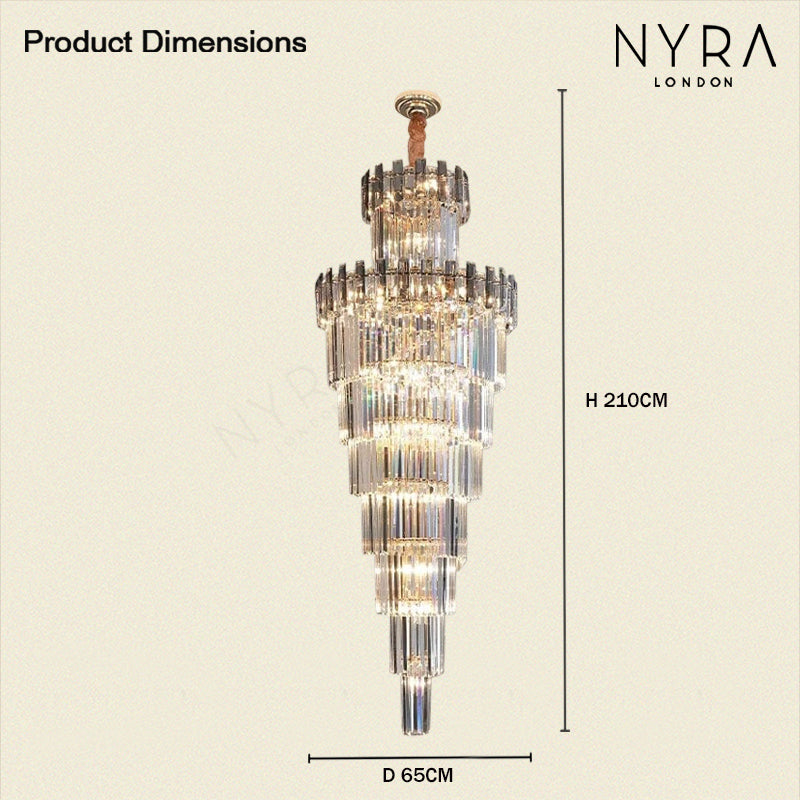 Ahmaad Spiral Crystal Chandelier