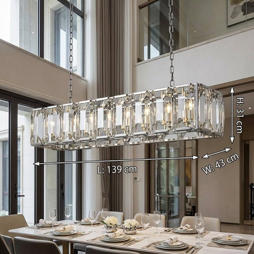 Lucent Crystal Rectangular Chandeliers