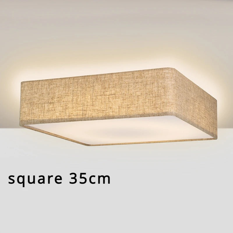 Minimalist Fabric Drum Ceiling Light