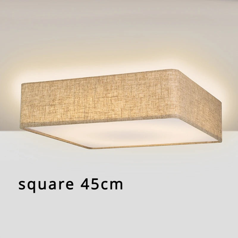 Minimalist Fabric Drum Ceiling Light