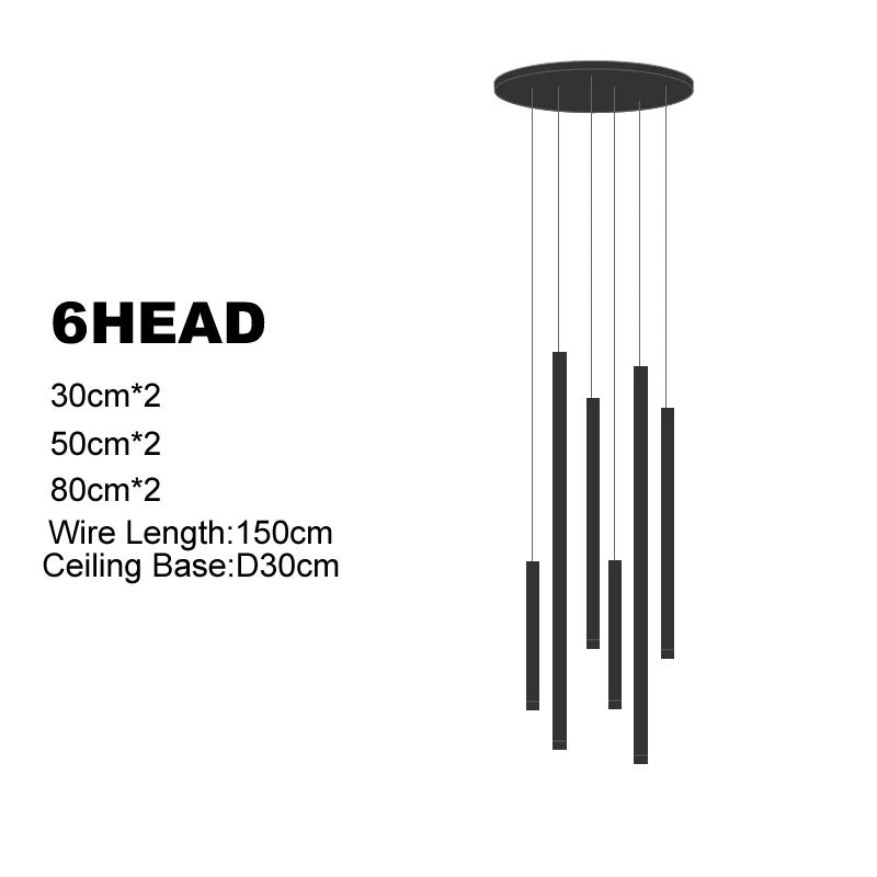 Dorset Staircase Tube Chandelier