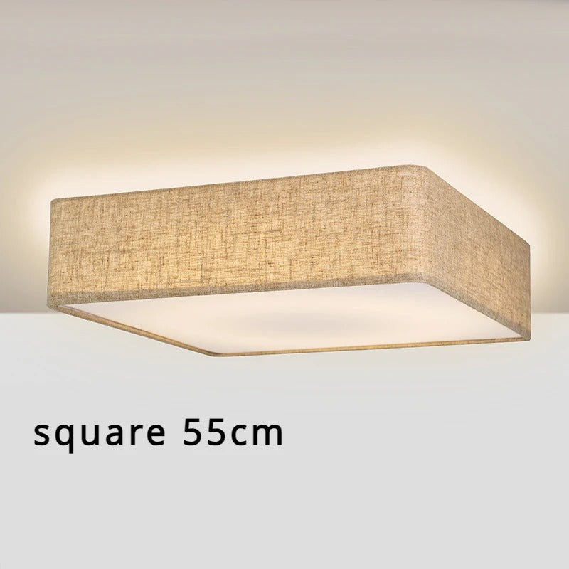 Minimalist Fabric Drum Ceiling Light