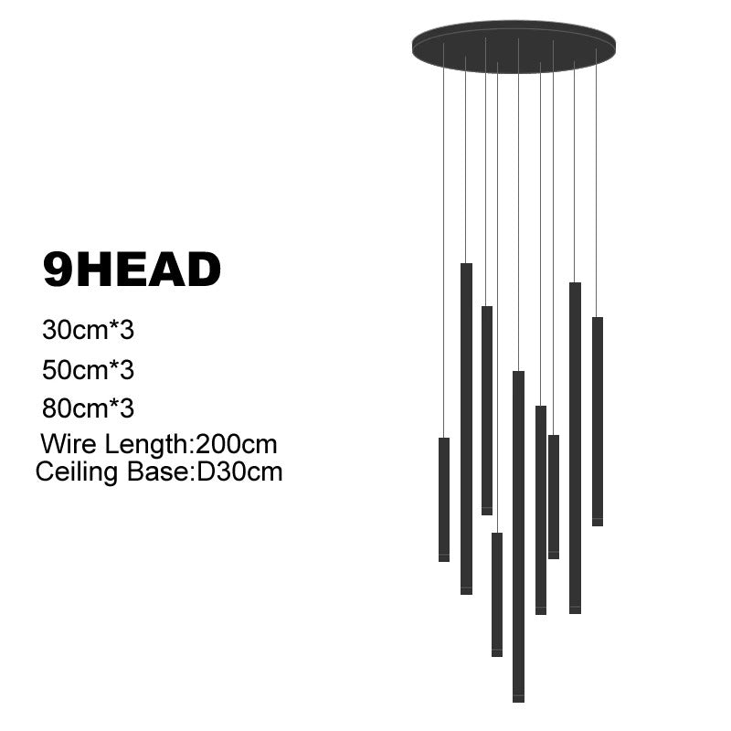 Dorset Staircase Tube Chandelier