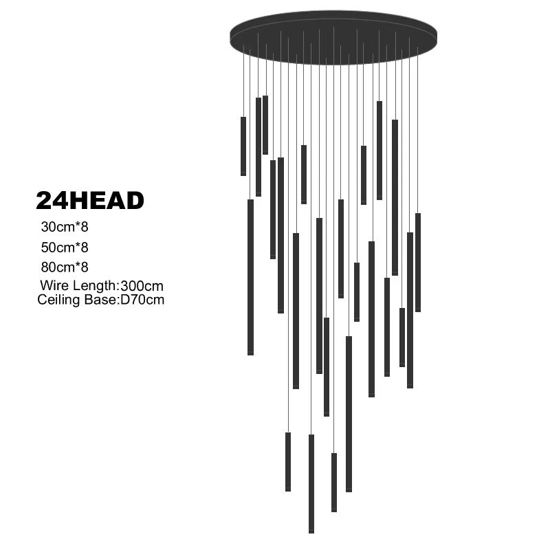 Dorset Staircase Tube Chandelier