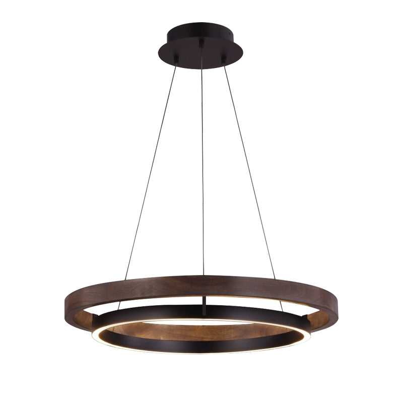LOVO Circular Wood Grain Chandelier