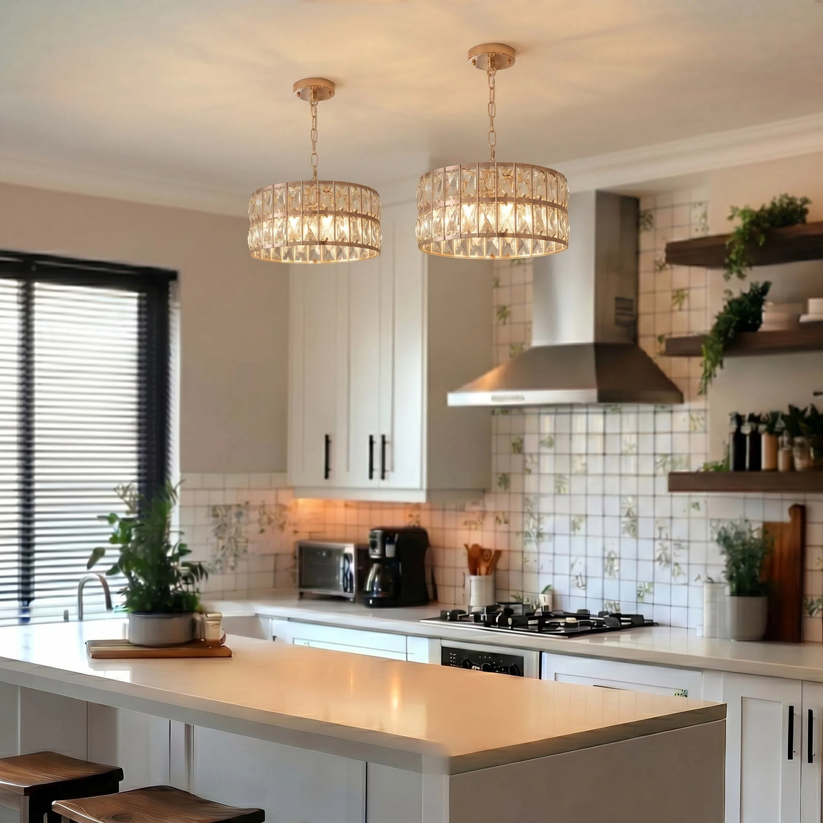 Rosalux Crystal Chandelier