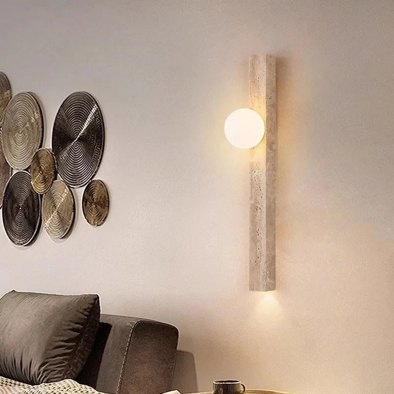 Olivra Travertine Wall Lamp