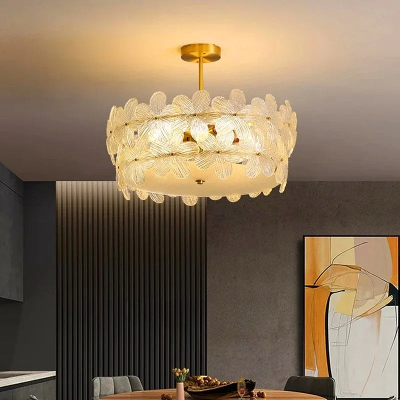 Aveino Flower Glass Ceiling Light