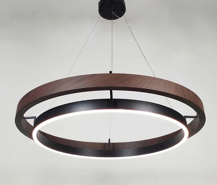 LOVO Circular Wood Grain Chandelier