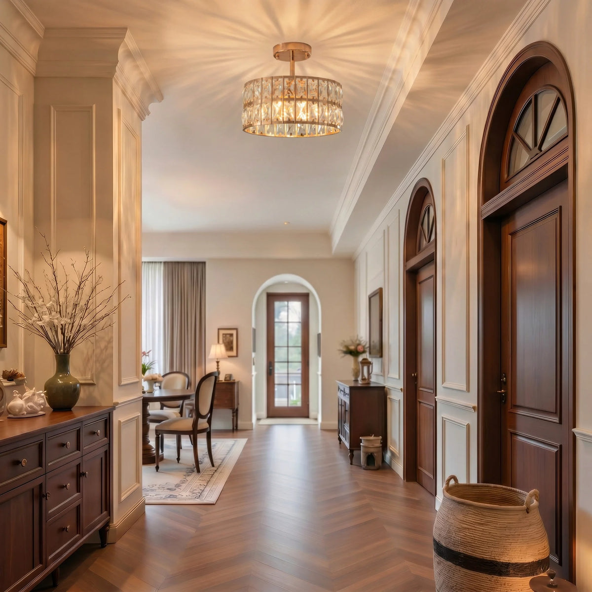 Rosalux Crystal Chandelier