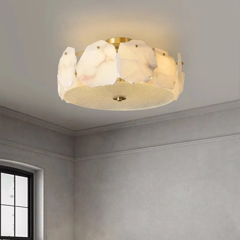 Kira Round Marble Ceiling Lamp