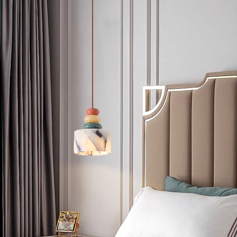 OLLE Multi-colour Stacked Stone Pendant