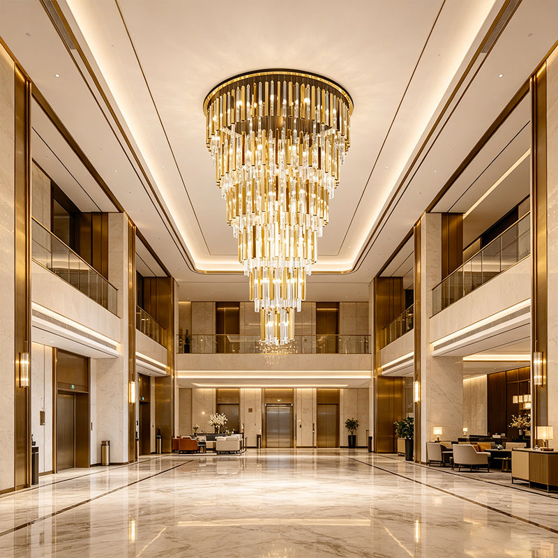 Elysia Tiered Cascading Crystal Chandelier