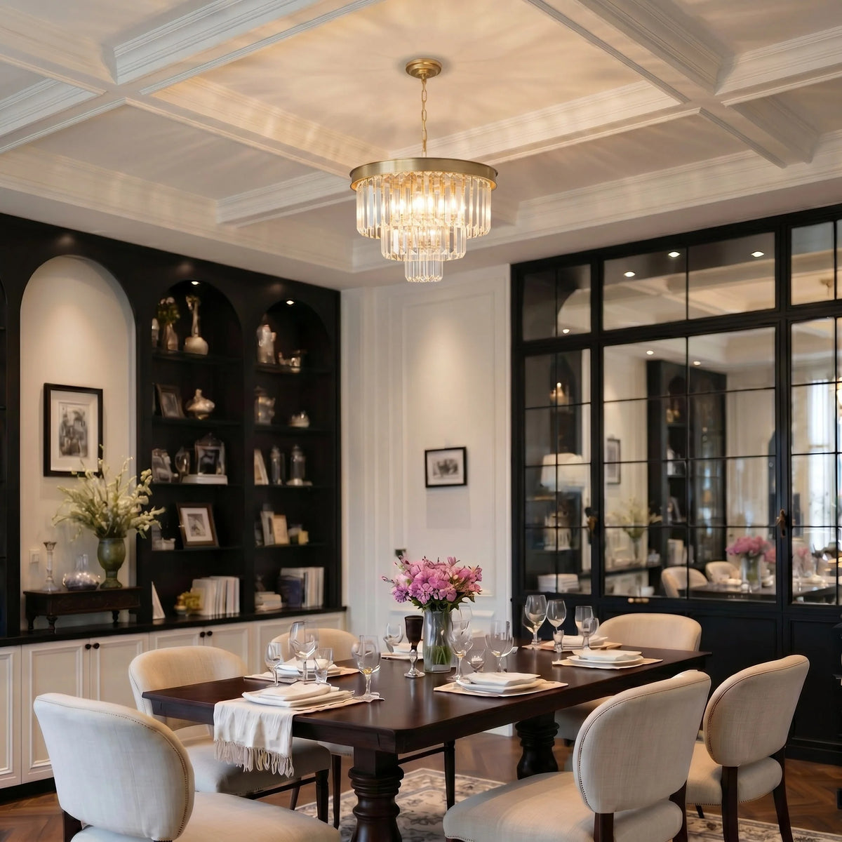 Krysta Gold Crystal Chandelier