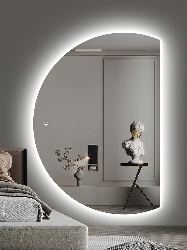 Half Moon Lighted Wall Mirror