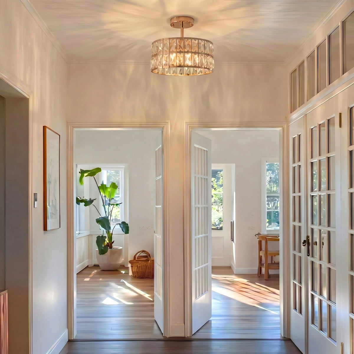 Rosalux Crystal Chandelier