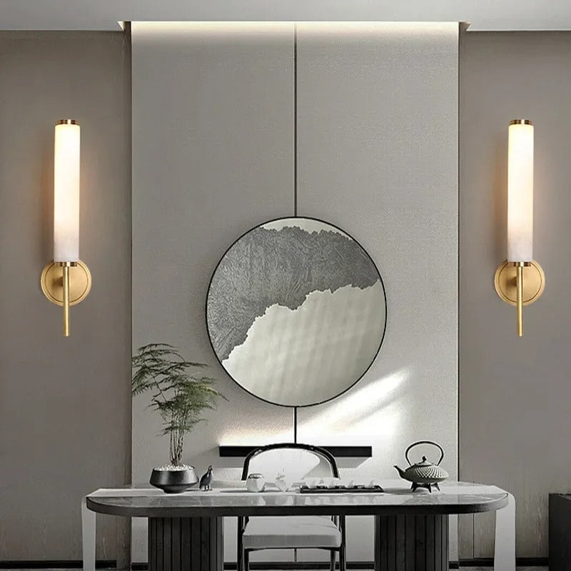 Alistair marble wall light set of two