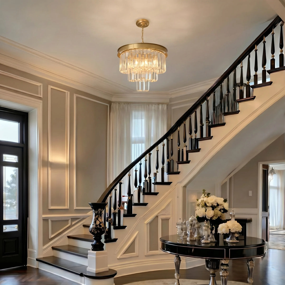 Krysta Gold Crystal Chandelier