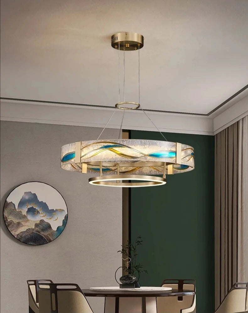 LOVO Enamel Round Chandelier