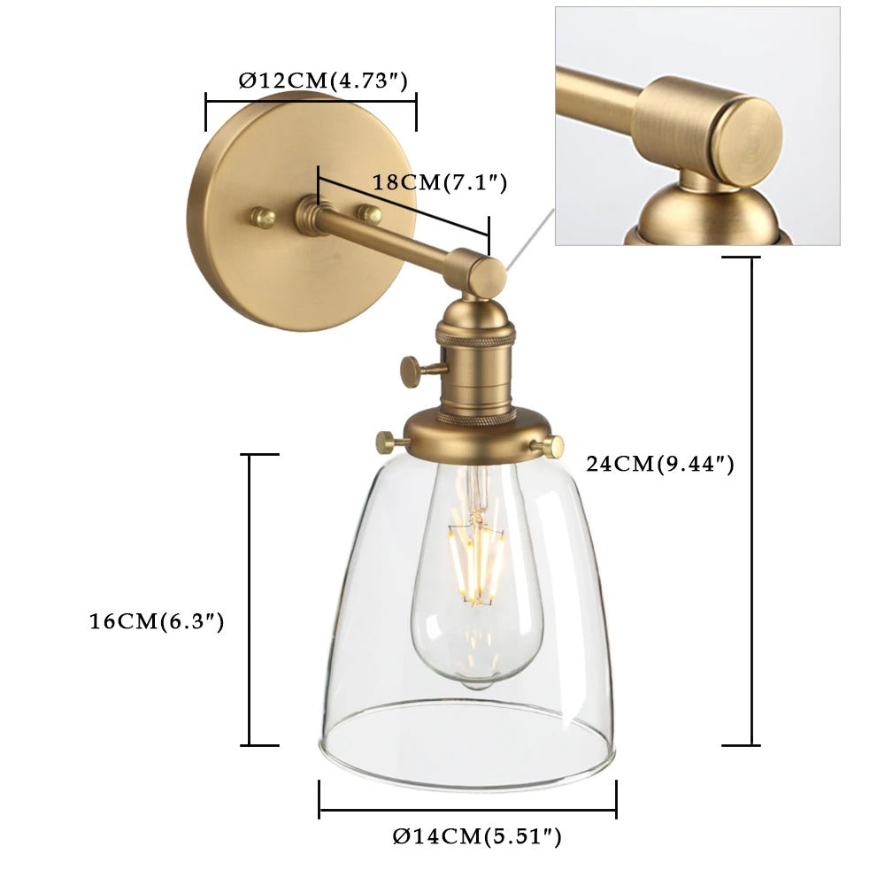 Glassmere Clear Glass Wall Lamp