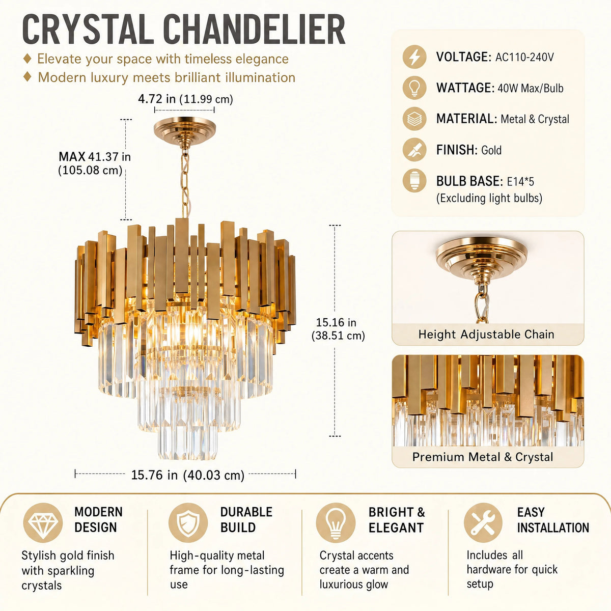 Prismica Crystal Chandelier
