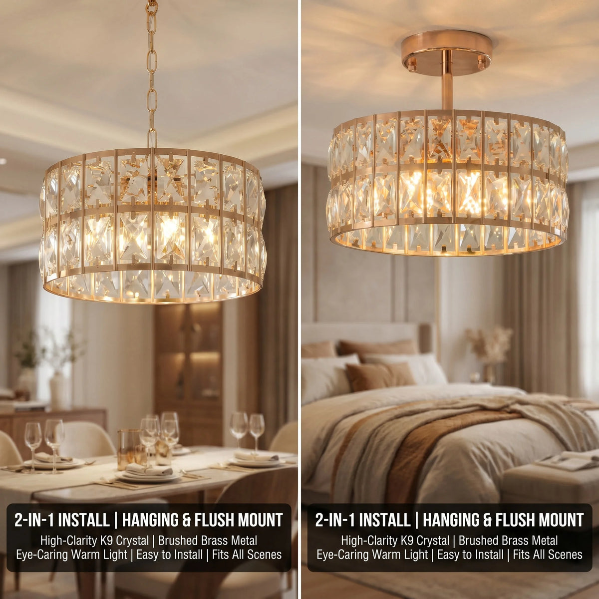 Rosalux Crystal Chandelier