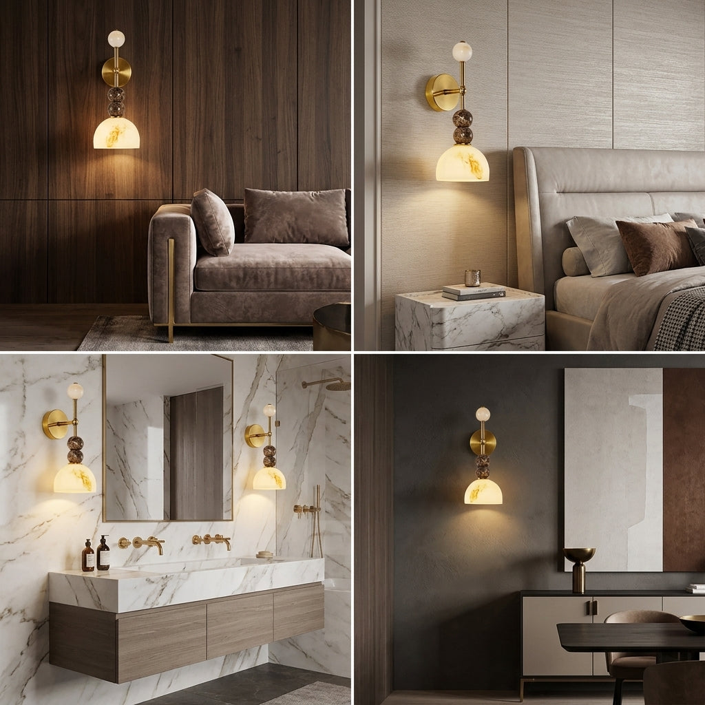 Aurela Spanis Marble Wall Lamp