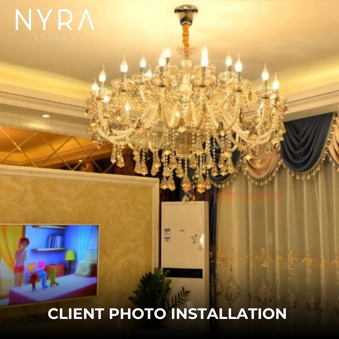 NYRA Italian K9 Candlestick Chandelier