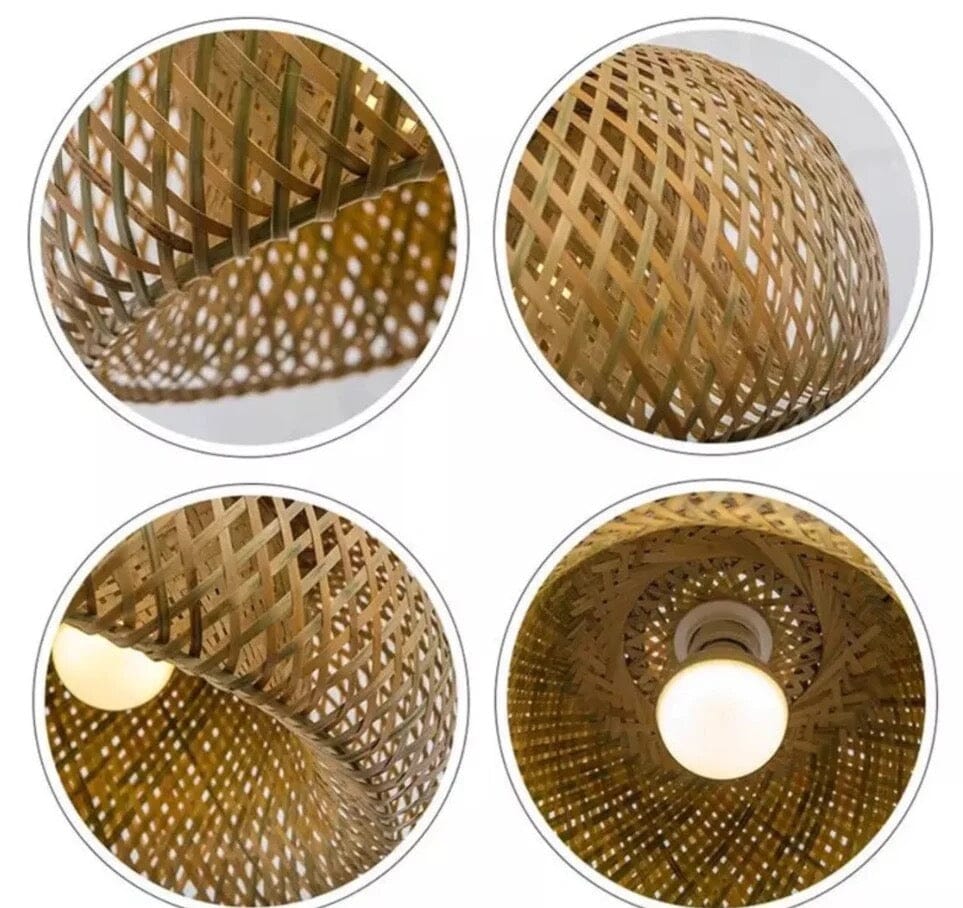 Bamboo basket lampshade