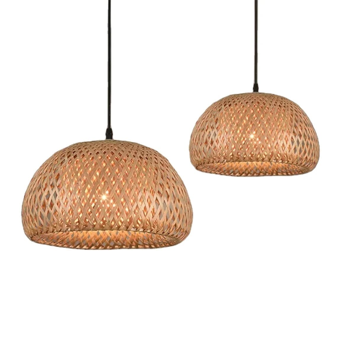 Bamboo basket lampshade