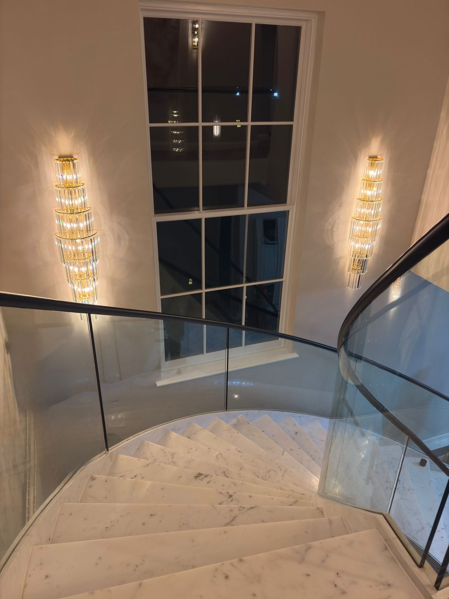 Opulent Pillar Crystal Wall Lamp
