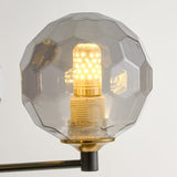 Sputnik Chandelier in Black & Gold Globe