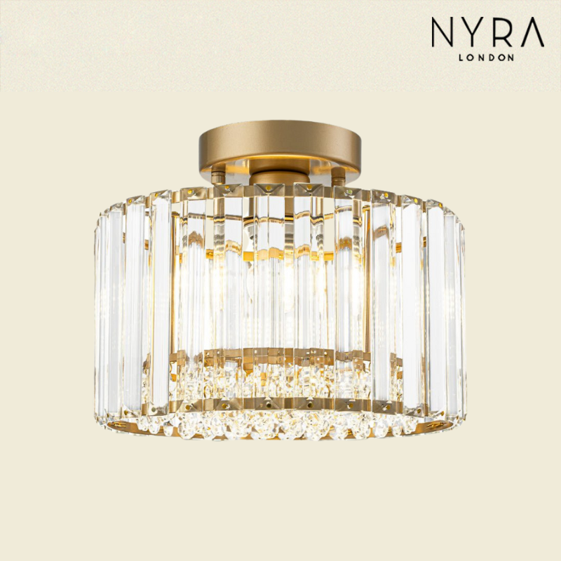 Novara Crystal  Brass Chandelier