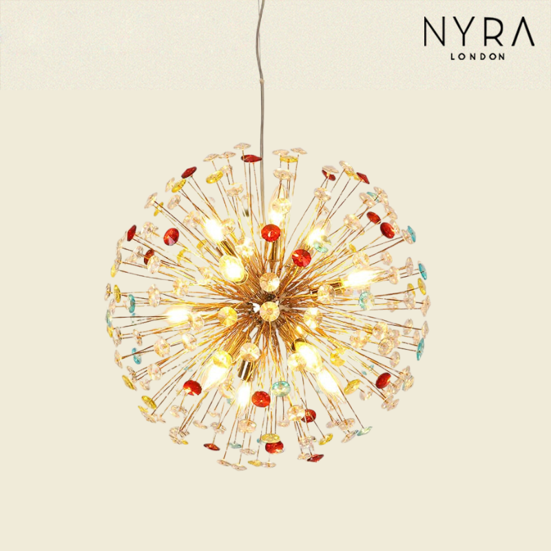 NYRA Rainbow Starburst Sputnik Chandelier