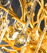 Golden Water Drop Crystal Chandelier