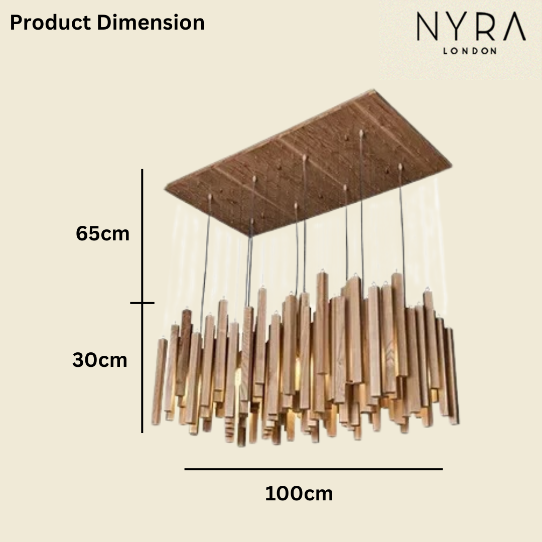 Retro Japanese Wood Pendant Light