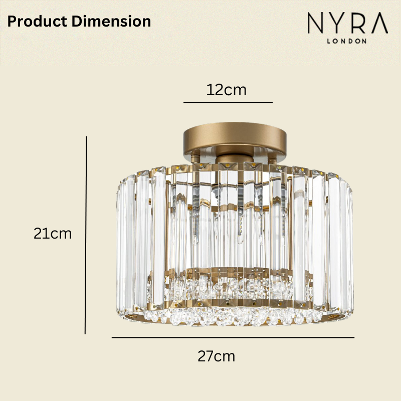 Novara Crystal  Brass Chandelier