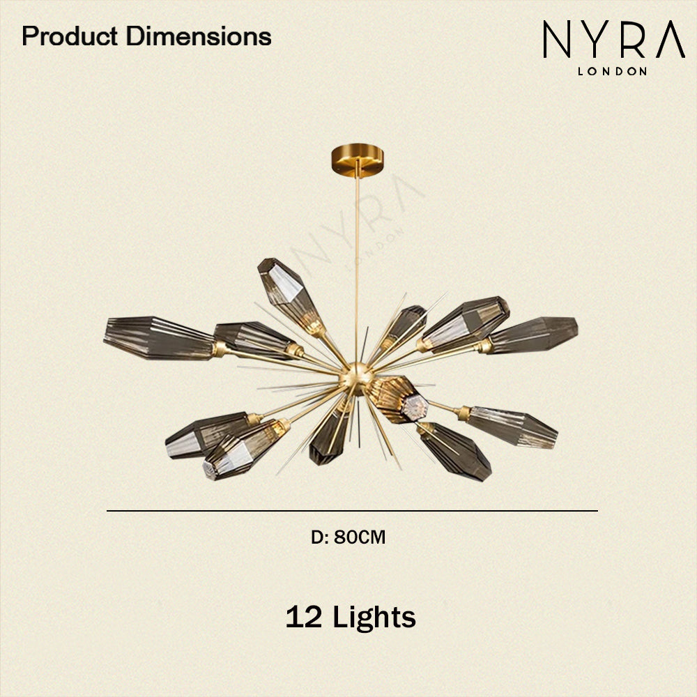 LustreNova Crystal Burst Chandelier