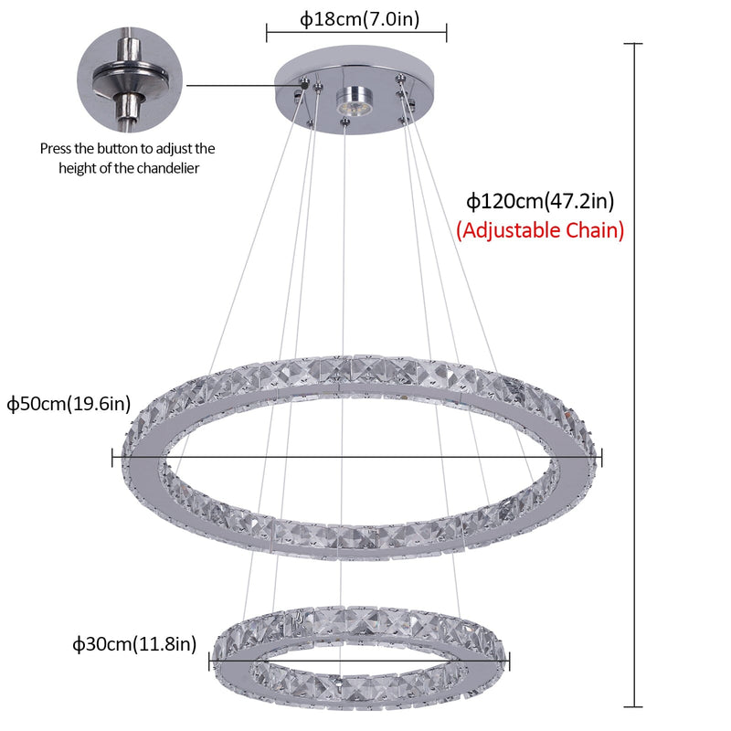 Sierra K9 Crystal Ring Pendant Light