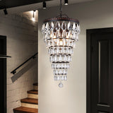 Luxury Crystal LED Waterdrop Empire Chandelier
