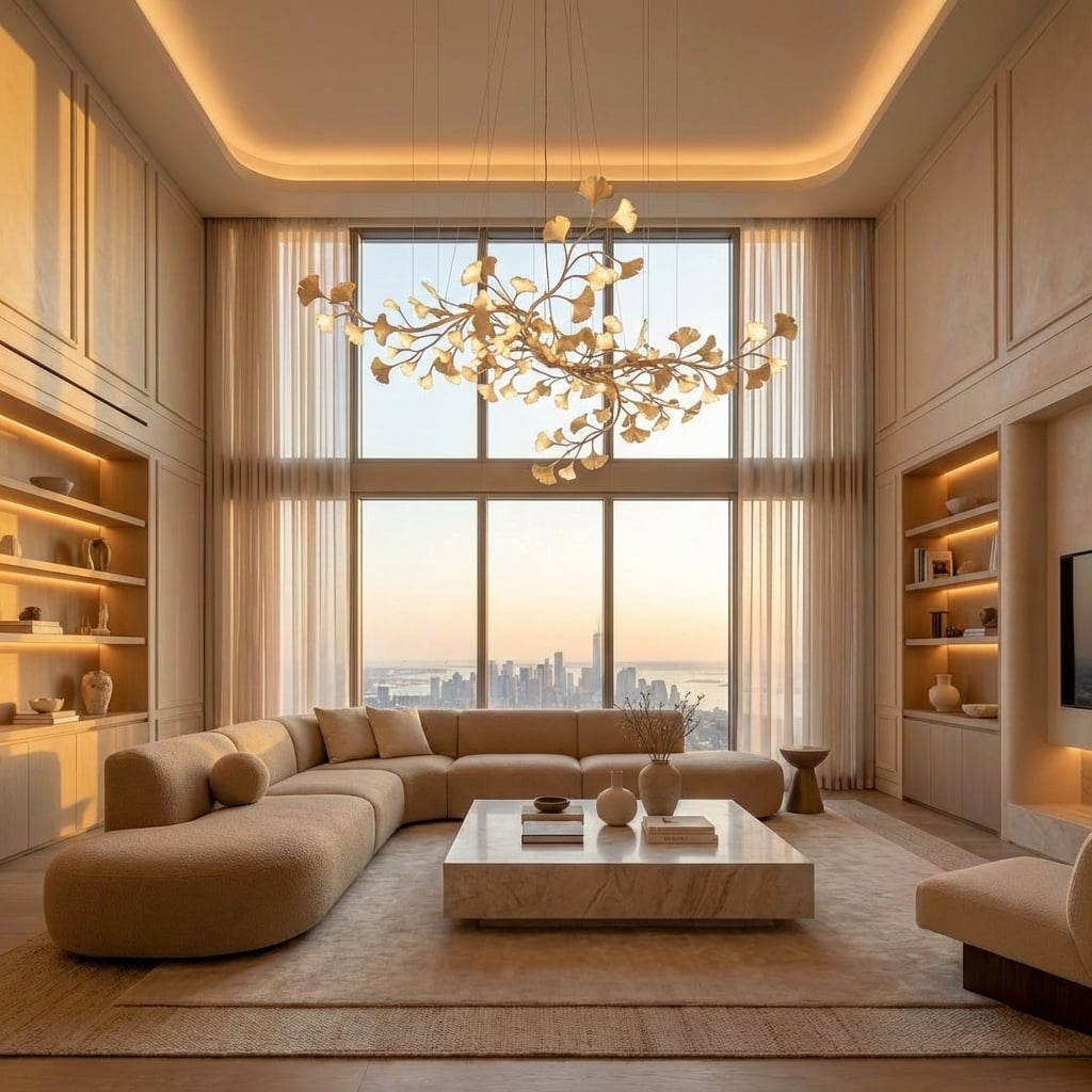 Ceramic Petal Chandelier