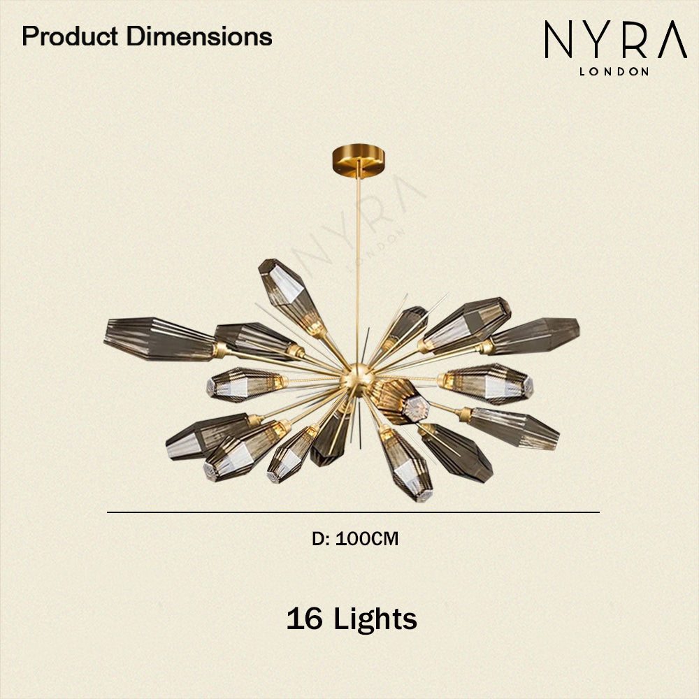 LustreNova Crystal Burst Chandelier