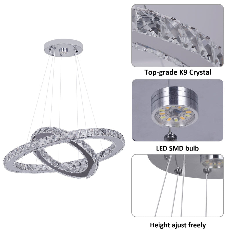 Sierra K9 Crystal Ring Pendant Light