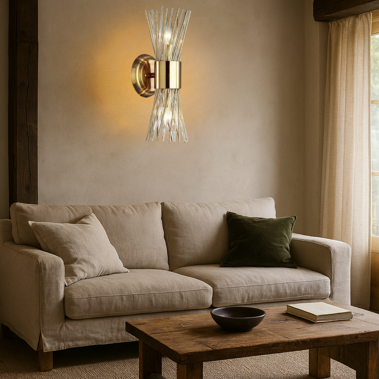 Lunet Glass Wall Sconce
