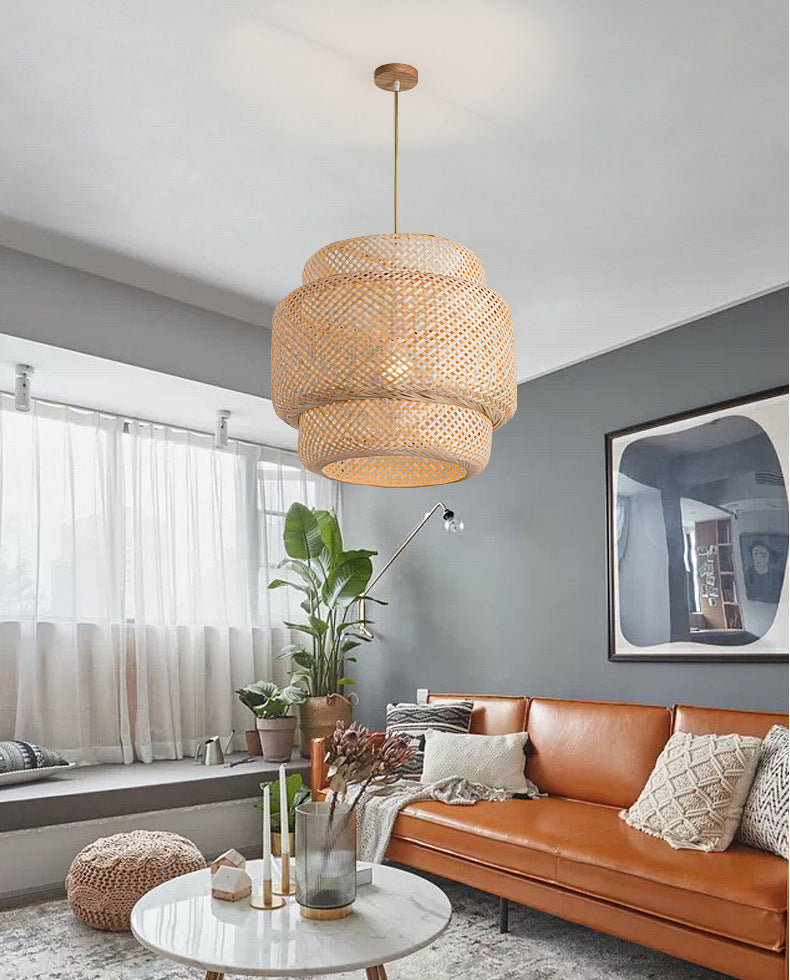 Evra Woven Rattan Pendant