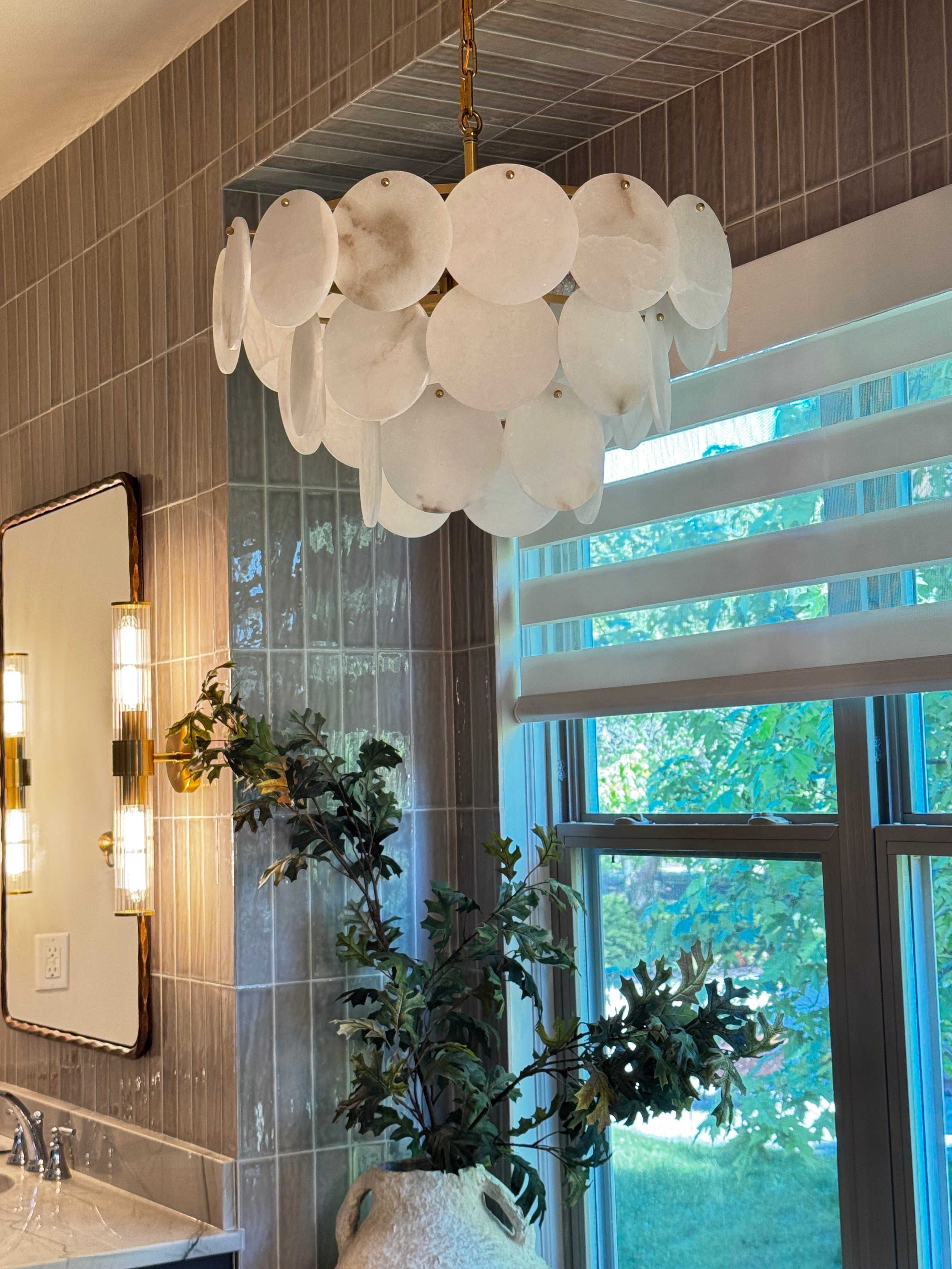 Molly Alabaster Tiered Chandelier