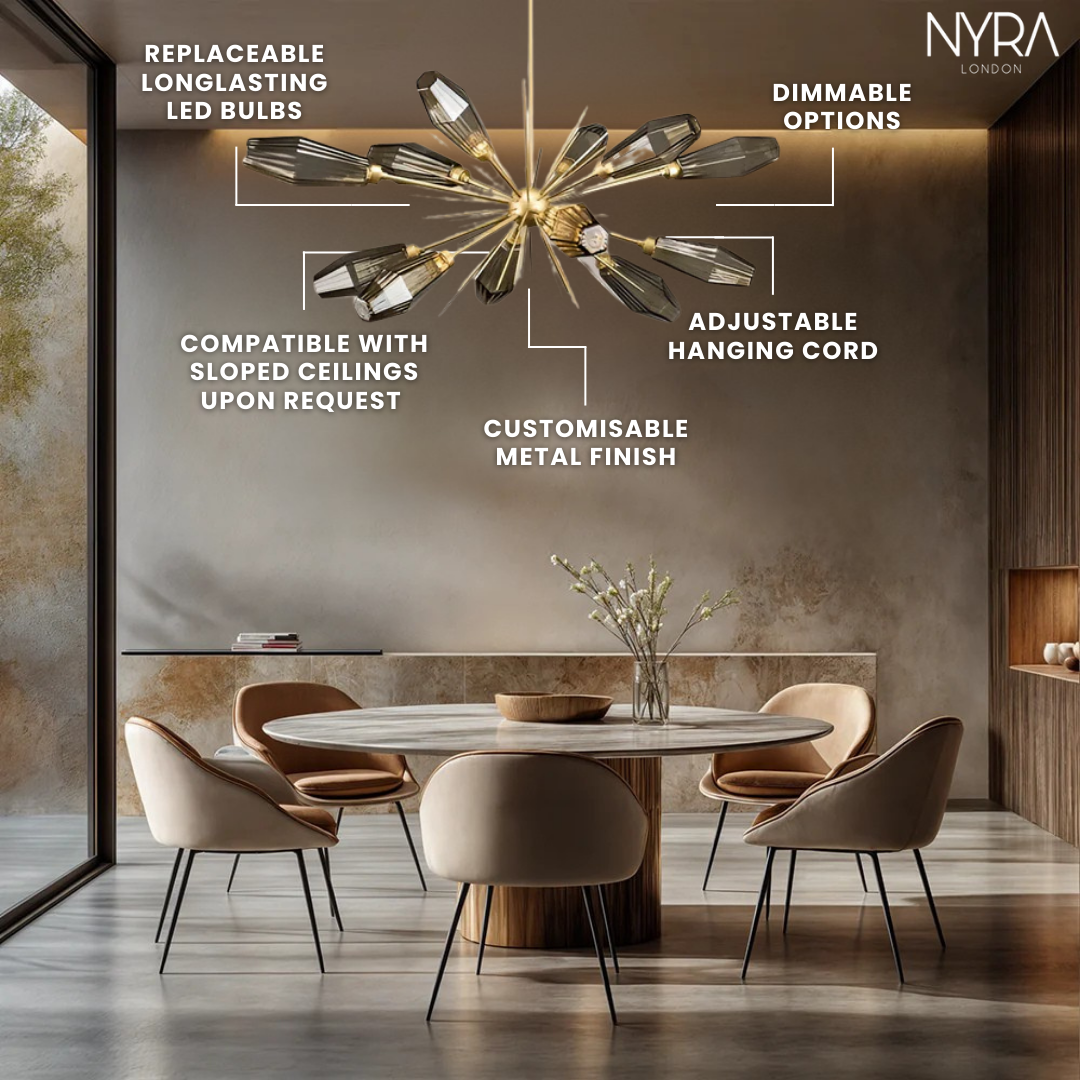 LustreNova Crystal Burst Chandelier