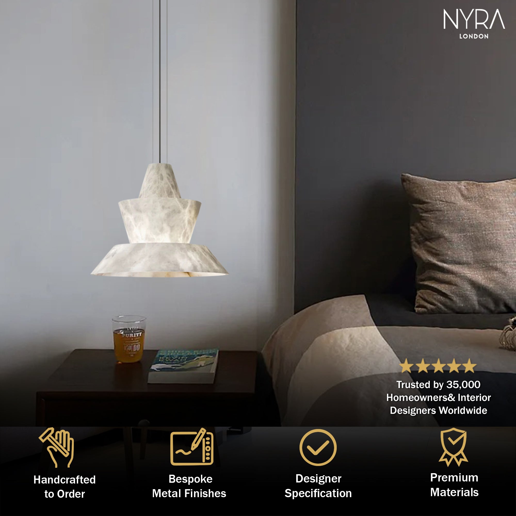 Orbix Alabaster Pendant Light