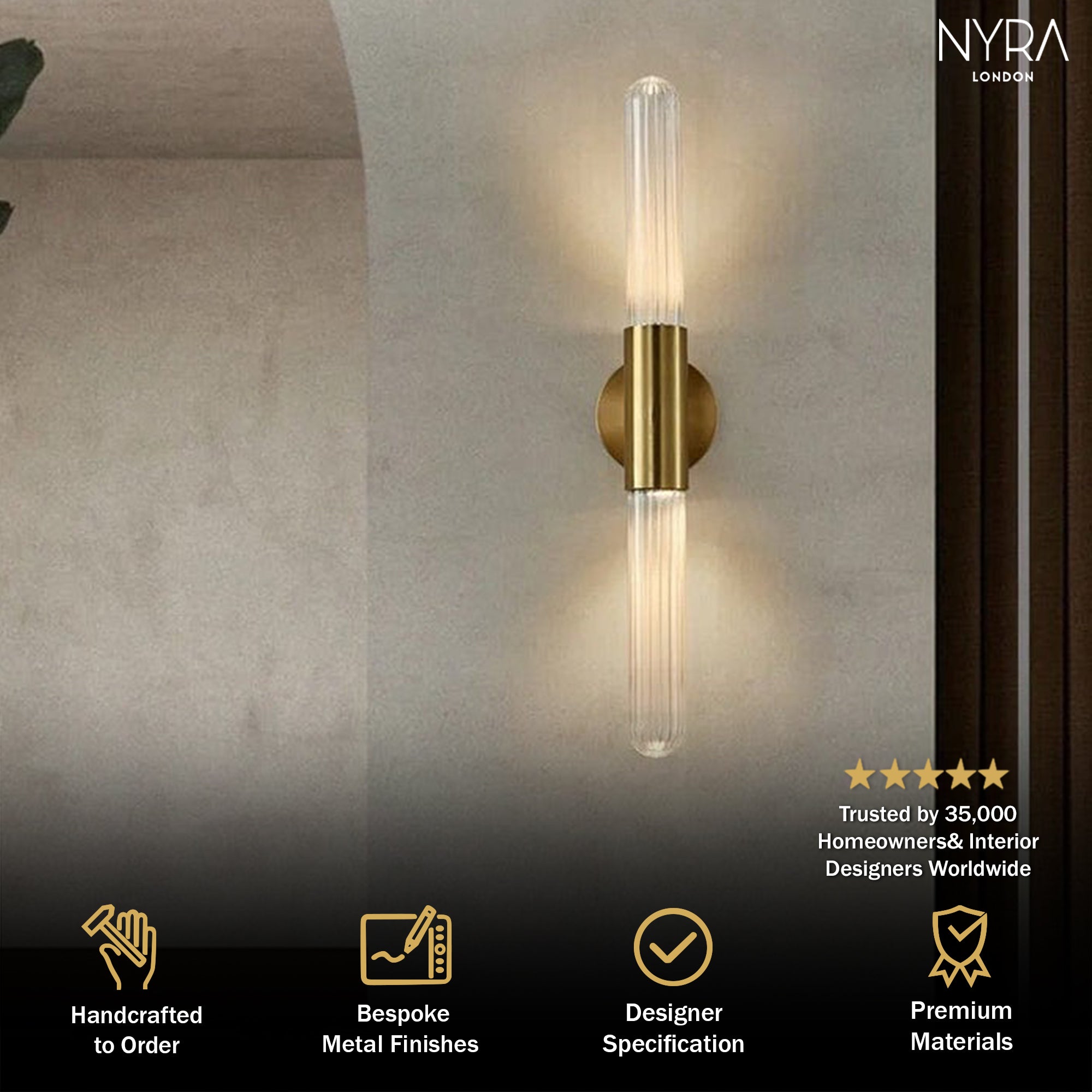 Nisa Glass Pole Lamp